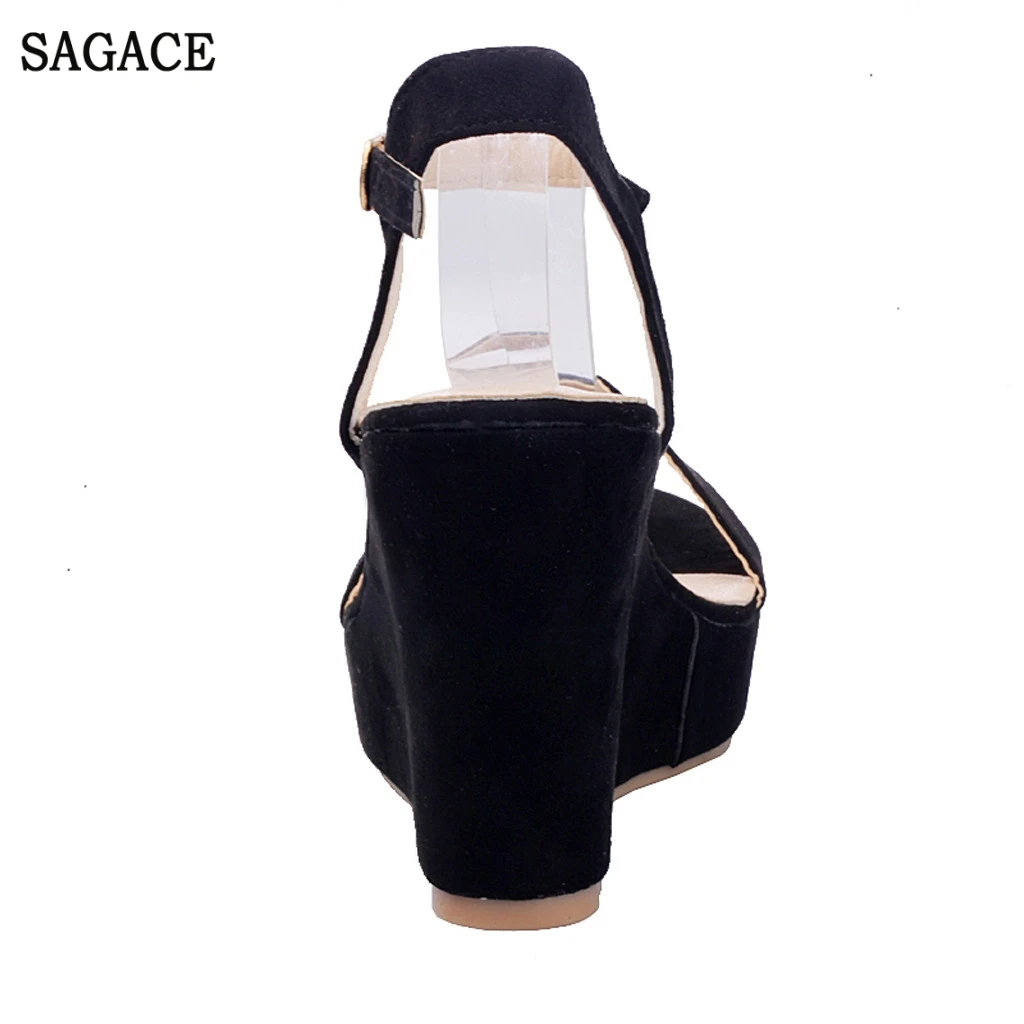 SAGACE/модные женские летние универсальные босоножки на танкетке с открытым носком