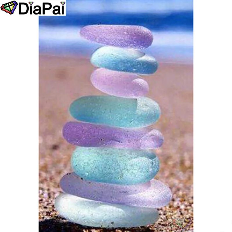

DIAPAI Diamond Painting 5D DIY 100% Full Square/Round Drill "Colored stones" Diamond Embroidery Cross Stitch 3D Decor A24430