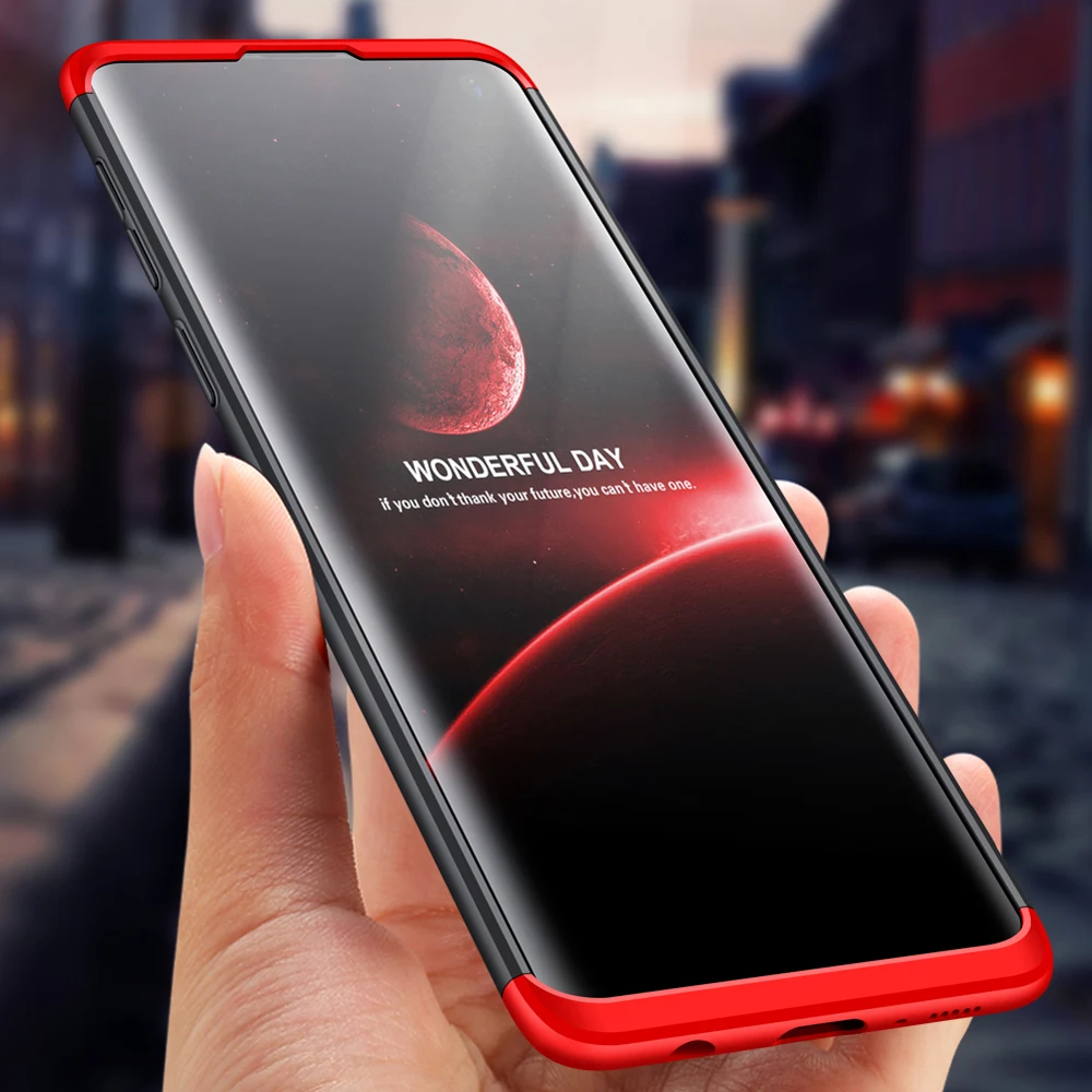 Чехол CCDZ 360 градусов 3 в 1 полной защиты для Samsung Galaxy S10/plus/E с матовым пластиковым задним покрытием.