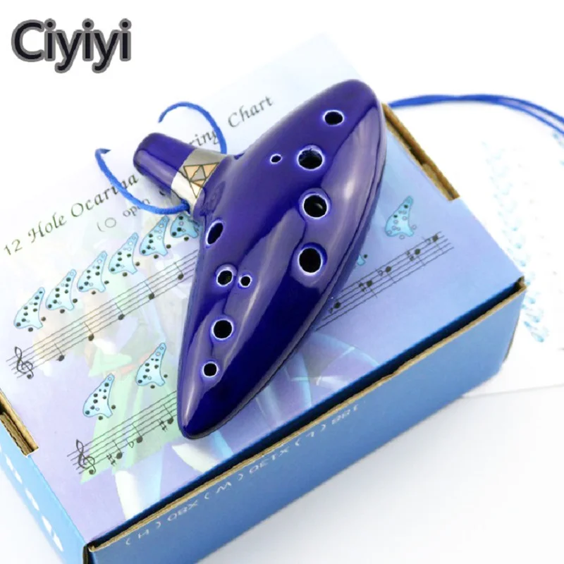 Экшн фигурки Legend of Zelda 12 отверстий окарина керамика альт с игрушки Мультяшные Ocarina