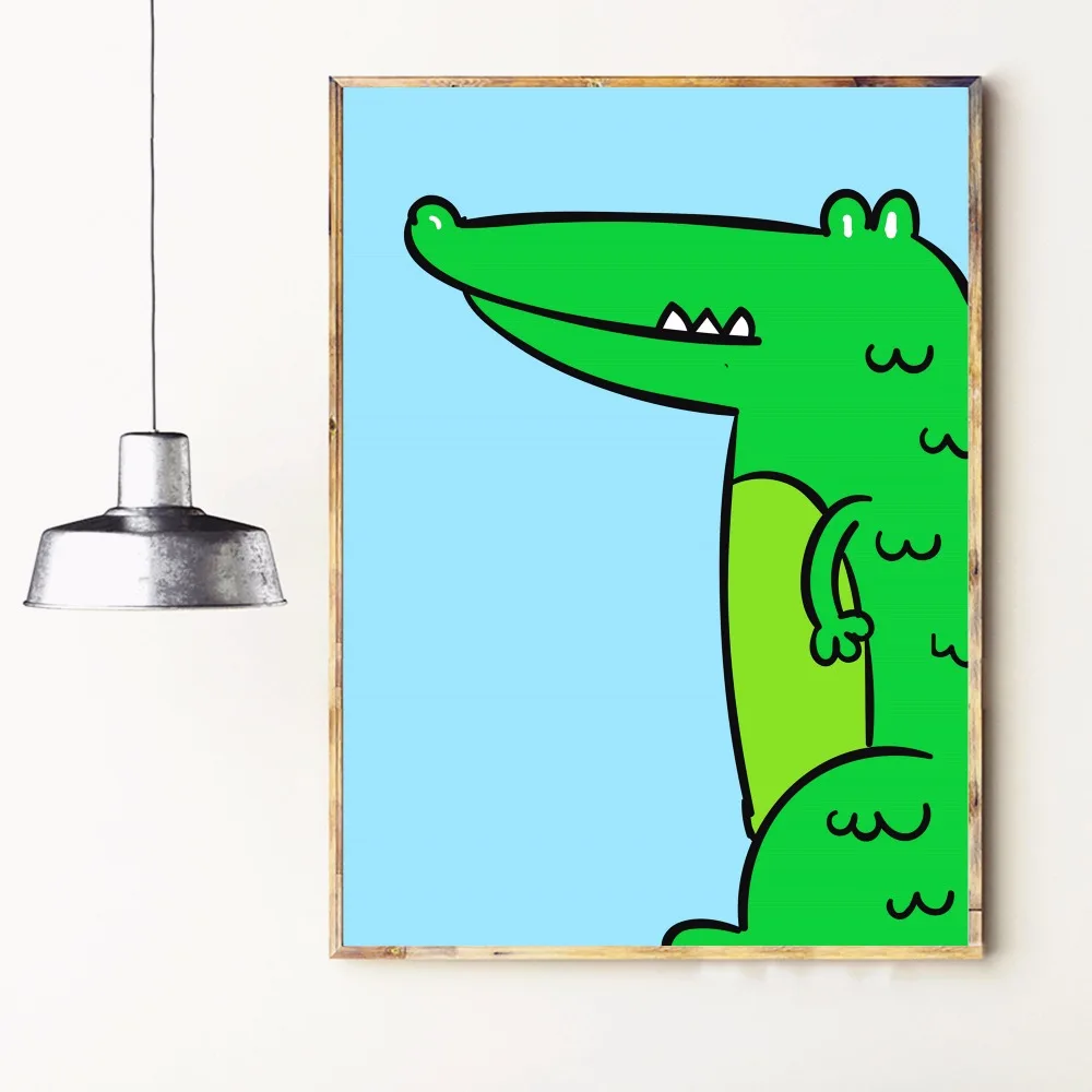 Детские милые Животные произведения искусства печать на холсте картина плакат