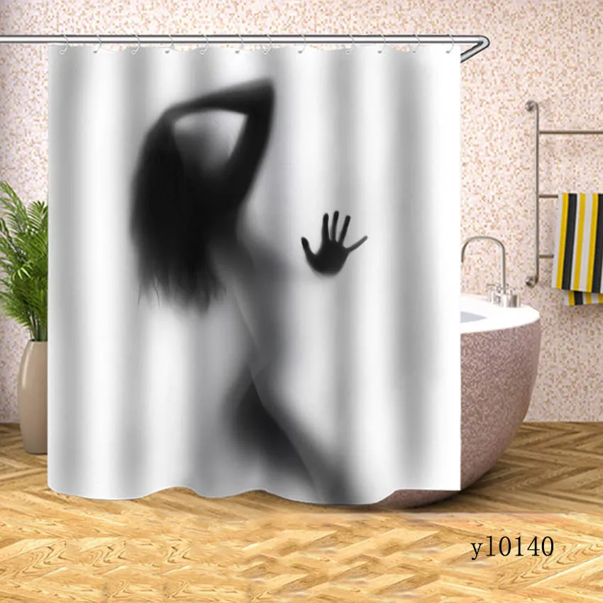 Занавески для душа влюбленных красивые водонепроницаемые занавески ванной