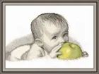 Рукоделие, DIY Вышивка крестом, наборы для вышивания, 11CT  14CT,Eat apple baby