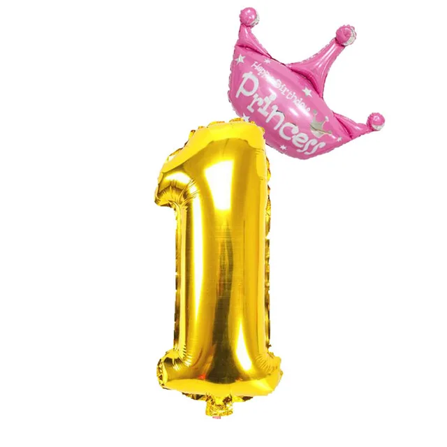 Pink 1 1 компл. 32 дюймов Корона цифры фольга золото и серебро Количество шар поплавок надувные шары День рождения Свадебные украшения Поставки - Цвет: Pink 1