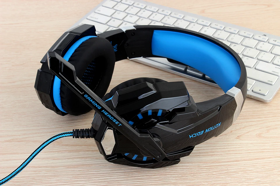 KOTION EACH G9000 Игровые наушники Компьютерная гарнитура наушники с микрофоном 3,5 мм или USB 7,1 версия объемного звука светодиодный светильник