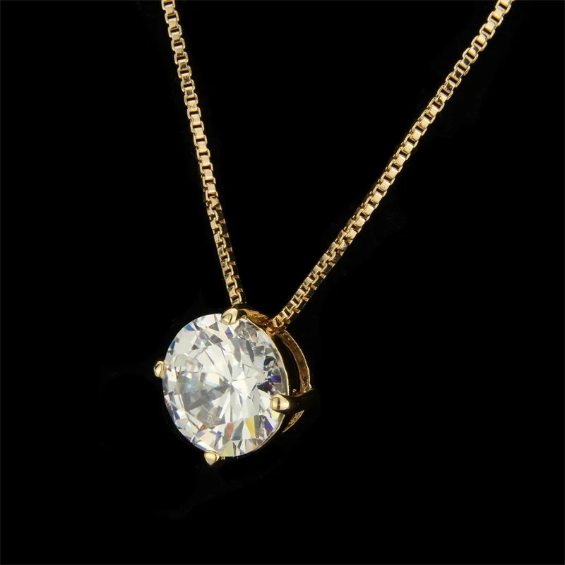 Новое поступление Лидер продаж Золотая цепочка круглый белый кубический