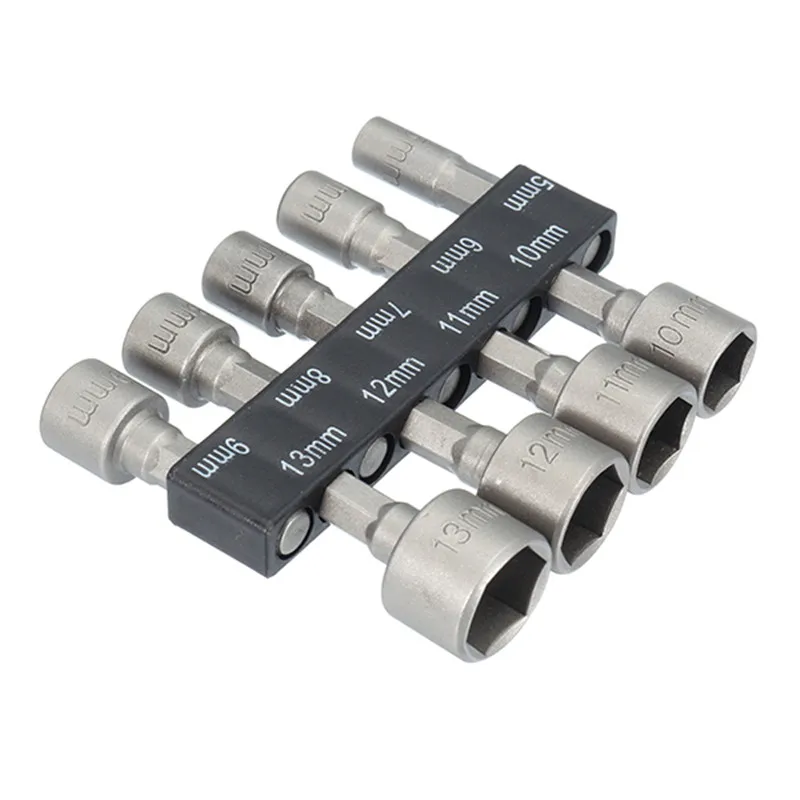 

9pcs 1/4 Inch Hex Shank Power Nut Driver Drill Bit Set 5-13mm Socket Wrench