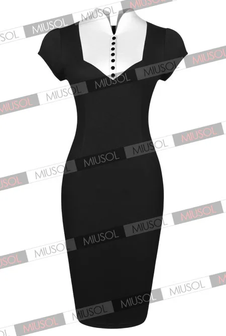 Black White Short Sleeve Summer Women stitching Wrap Vestidos Pencil Dress Vestido De Festa Plus Size Work Ladies Dresses | Женская