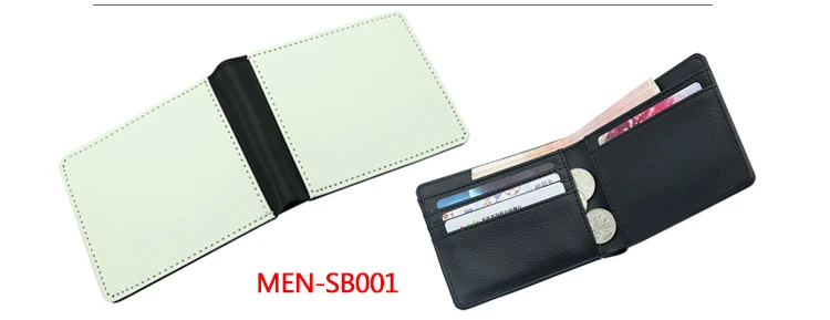 MEN-SB001 5 шт./лот пустой сублимационный мужской кожаный бумажник для горячей печати кожаный кошелек пустые расходные материалы DIY - Цвет: MEN-SB001