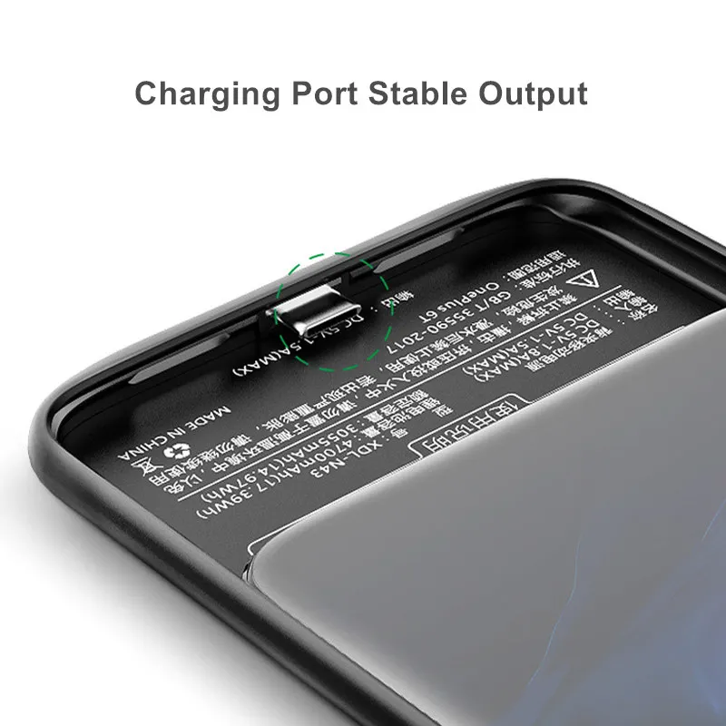Для Oneplus 6 T чехол для аккумулятора зарядного устройства Smart 4700 Mah power Bank | Мобильные