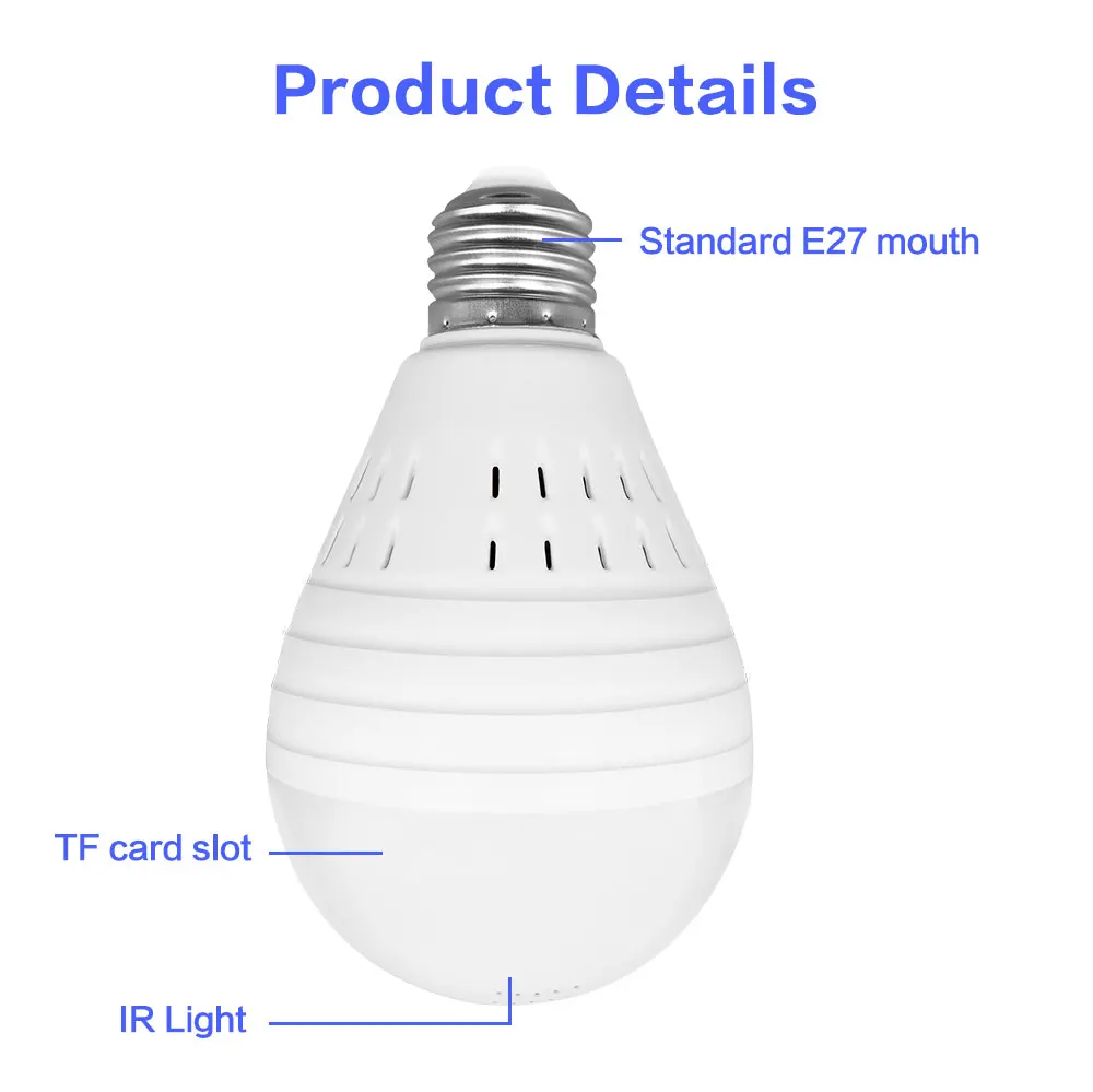 SDETER, 960 P, ламповый светильник, беспроводная ip-камера, 360 градусов, панорамная, рыбий глаз, камера видеонаблюдения, Wifi, P2P, камера обнаружения движения, IP