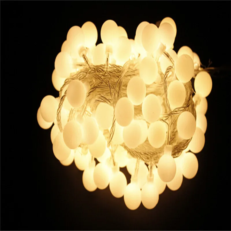 10 м светодиодные гирлянды with100led мяч AC220V/110 V праздника украшение праздника лампы Рождественские Огни наружное освещение