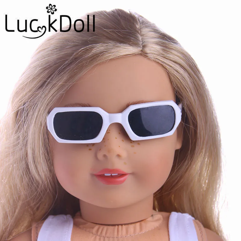 Квадратные Солнцезащитные очки LUCKDOLL размер 18 дюймов американский 43 см Детская