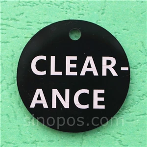 clearance black Роскошные Многоразовые этикетки со скидкой, акриловая пластиковая, обувь, одежда ярлык для багажа процент от цены, бирка рекламная вывеска - Цвет: clearance black