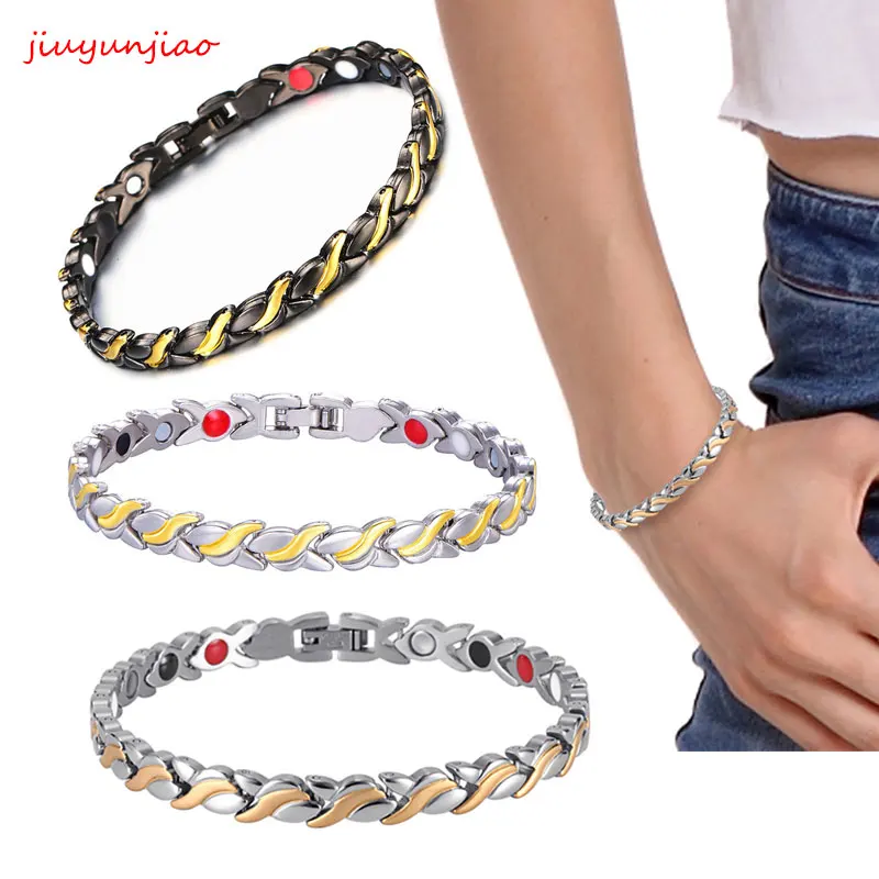 

Health Magnetic Bracelets For Women Weight Loss Tourmaline Energy Balance Bracelet Tourmaline BraceletFor Women Germanium