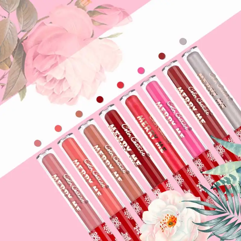 Цветной Блеск для губ с замком Merry ME матовая водостойкая стойкая помада Lqiud 8