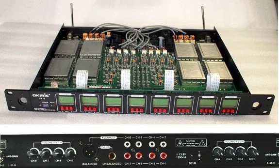 Горячая Высокое качество OK 8/2 H Профессиональная UHF/PLL восьмиканальная