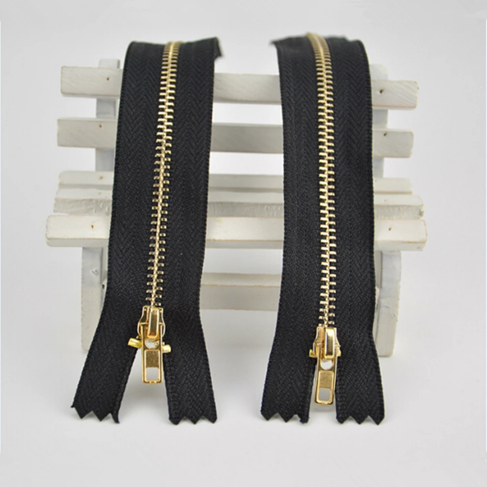 100 шт./лот молнии закрытые металлические золотые зубы Швейные и аксессуары для