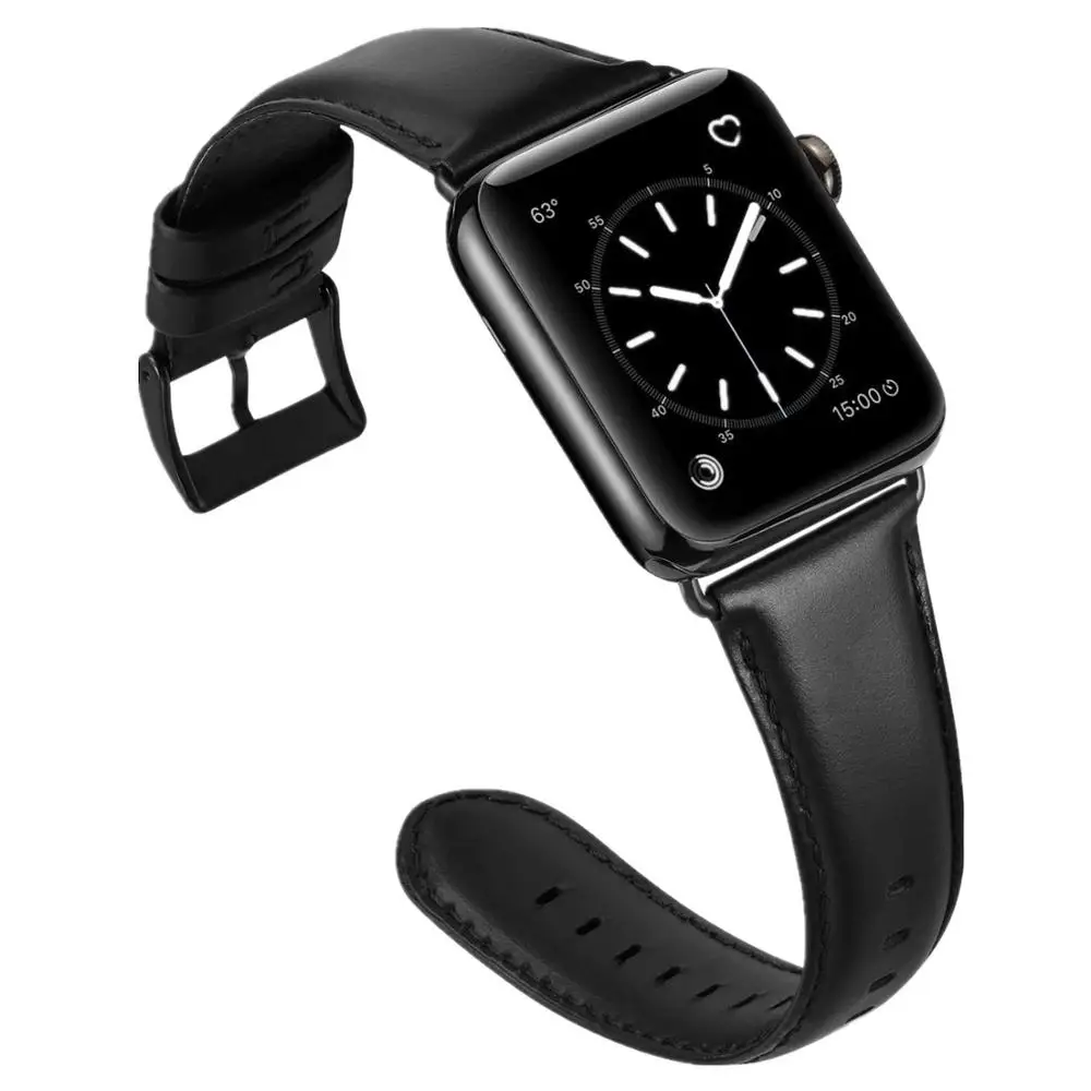 Coffee Кожаный ремешок для часов для Apple Watch 44 мм 40 мм/42 мм 38 мм серия 4 3 2 1 все модели iWatch ремешок для часов - Цвет ремешка: Coffee