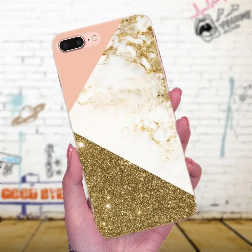 Мягкий оригинальный золотой мрамор для Huawei P7 Honor 4C 5A 5C 5X 6 6C 6A 6X 7 7X 8 9 V8 V10 Y3II Y5II Y6II G8