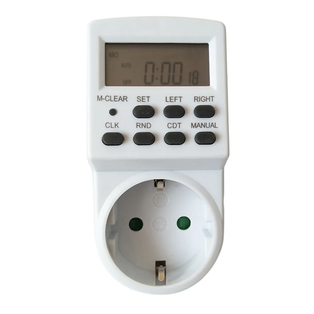 24 h 7 дней ЕС Plug таймер разъем цифровой ЖК-дисплей Мощность переключатель