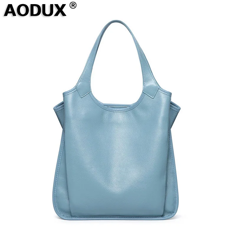 AODUX популярная новинка 2018 модная большая роскошная женская сумка из натуральной