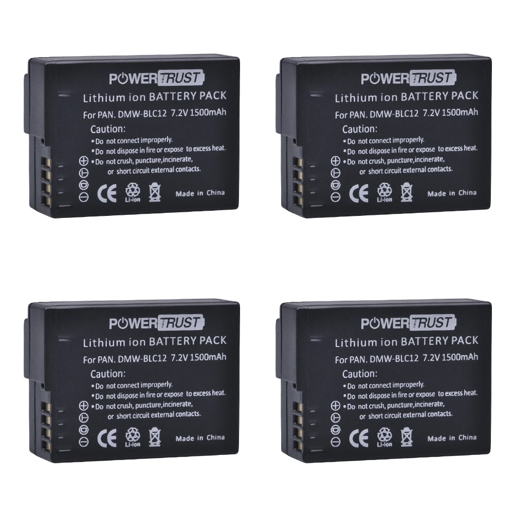 4 шт. батарея для фотоаппарата 1500 мАч|dmw blc12|blc12 batterydmw-blc12 battery |