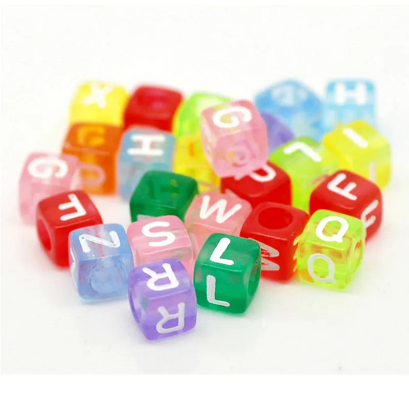 500 шт. квадратные буквы алфавита для браслетов|Бусины| |