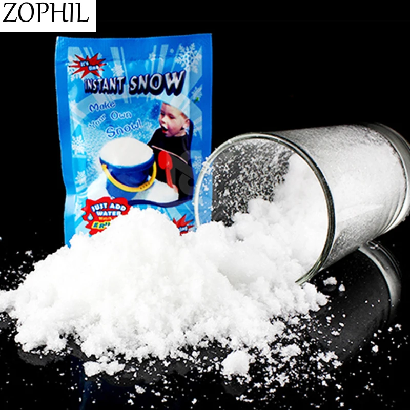 ZOPHIL 4 упаковки мгновенный снег искусственные снежинки поддельные Волшебные