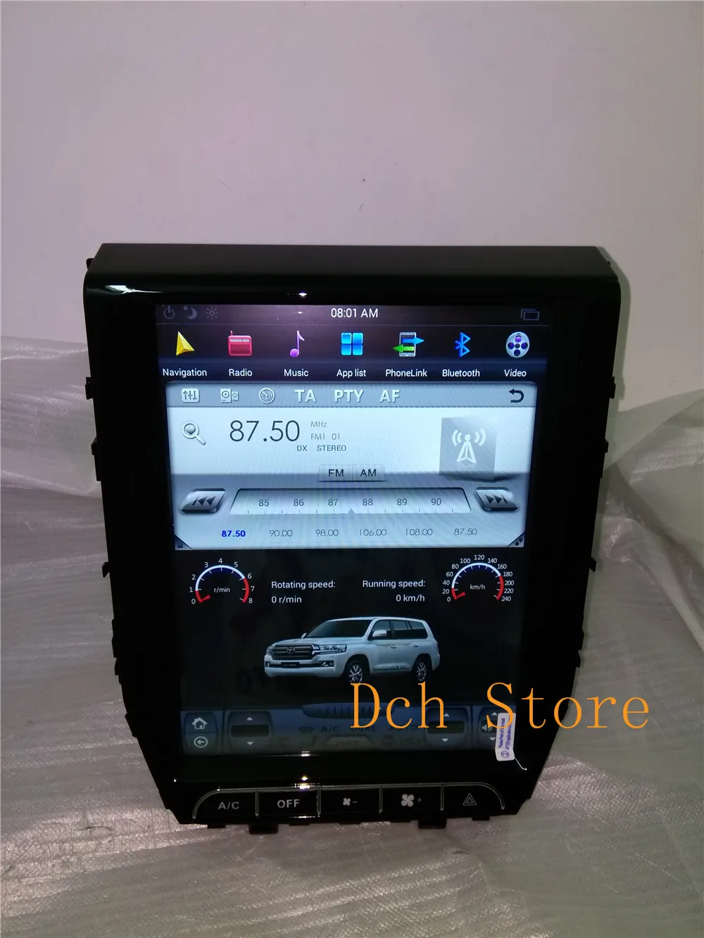 12,1 дюймов вертикальный tesla стиль Android 8,1 автомобильный DVD gps авто радио navi для Toyota LandCruiser land cruiser LC200