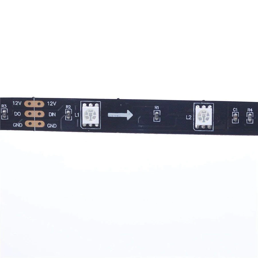 Светодиодные ленты свет черный PCB WS2811 2811 IC 12 V программируемый индивидуальный адресуемый RGB 5050 SMD Мечта Цвет L светодиодный ленточный светильник