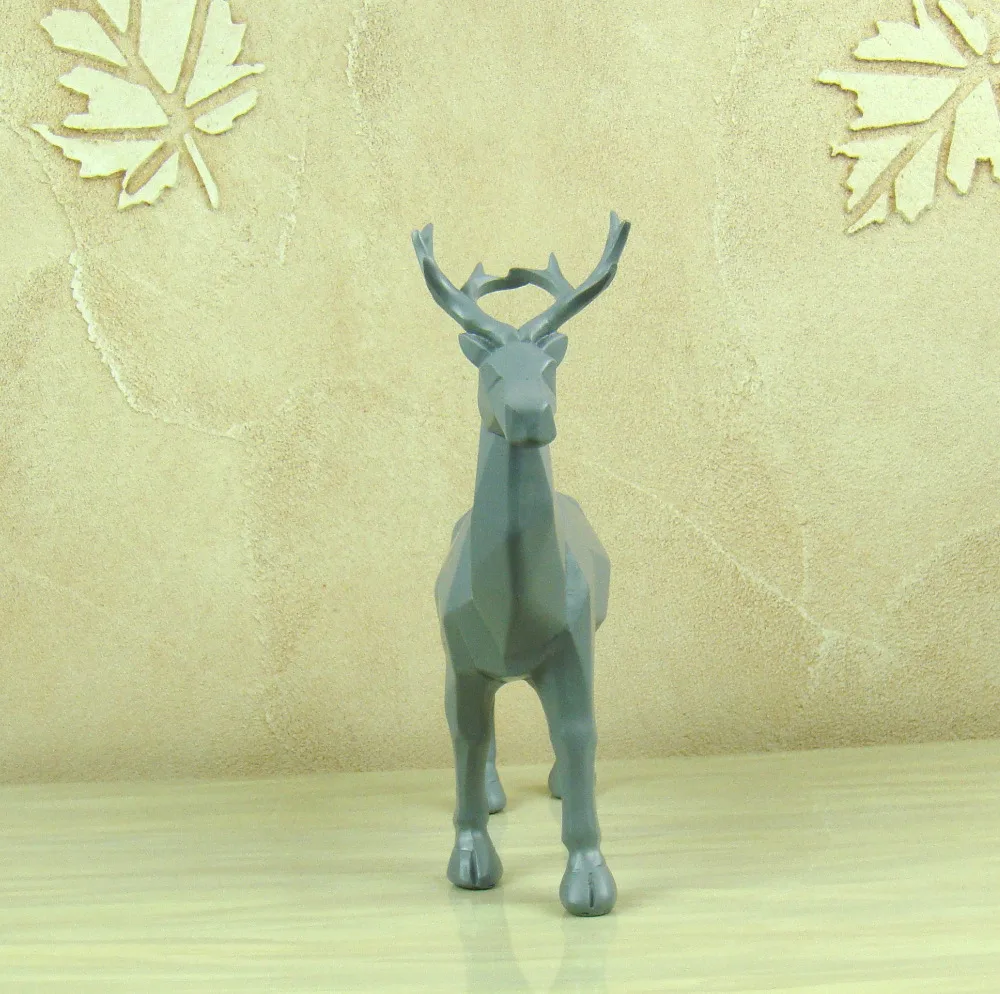 Статуя оленя в форме геометрии абстрактная скульптура из смолы олень Ремесло