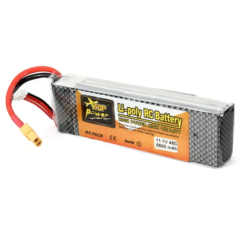 Горячее предложение! ZOP power 11 1 V 5500mAh 3S 45C Lipo батарея XT60 с пультом дистанционного