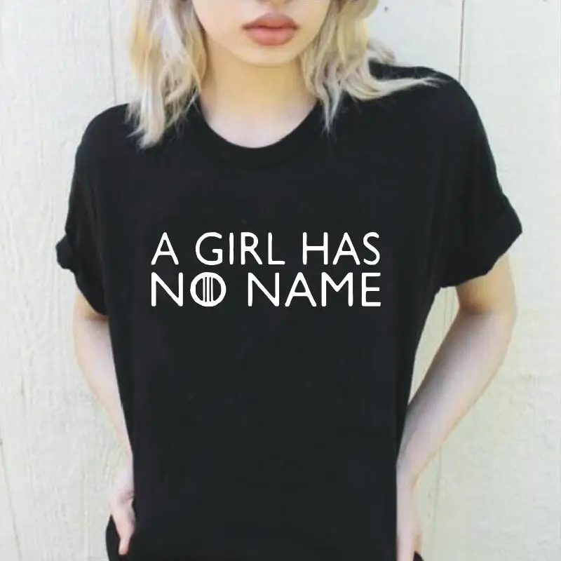 

Модная женская футболка с надписью «A Girl» без имени, забавная Повседневная футболка с коротким рукавом, футболка, женская футболка в стиле Х...