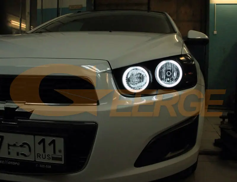 Для Chevrolet AVEO Sonic T300 2011 2012 2013 отличное Ультра яркое освещение CCFL ангельские глазки комплект Halo кольца