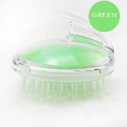 Green 1 шт творческий комфортный массаж щетка для волос шампунь для мытья Круглый гребень Аксессуары для ванной комнаты личного здоровья гаджет - Цвет: Green