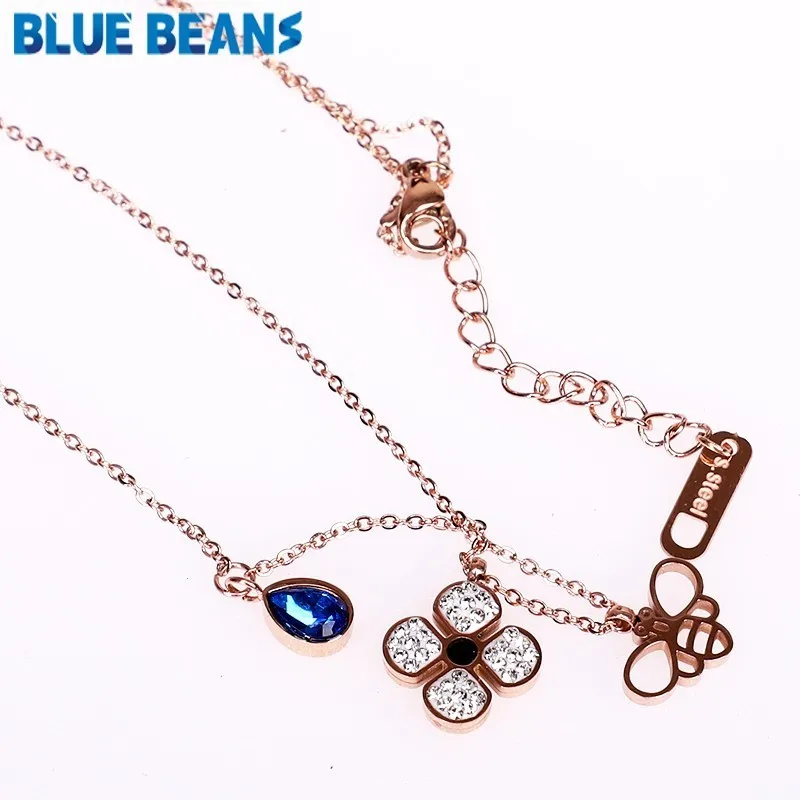 Женское Ожерелье пчела Длинная подвеска из нержавеющей стали золотой цвет