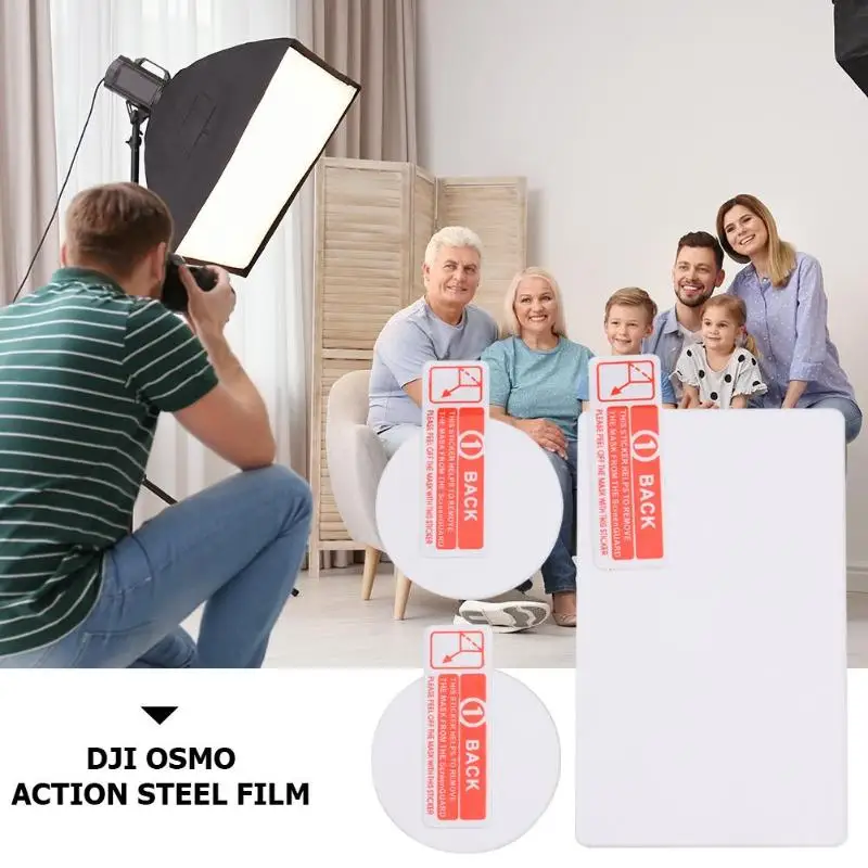 Объектив из закаленного стекла + Передняя Задняя Защитная пленка для экшн камеры