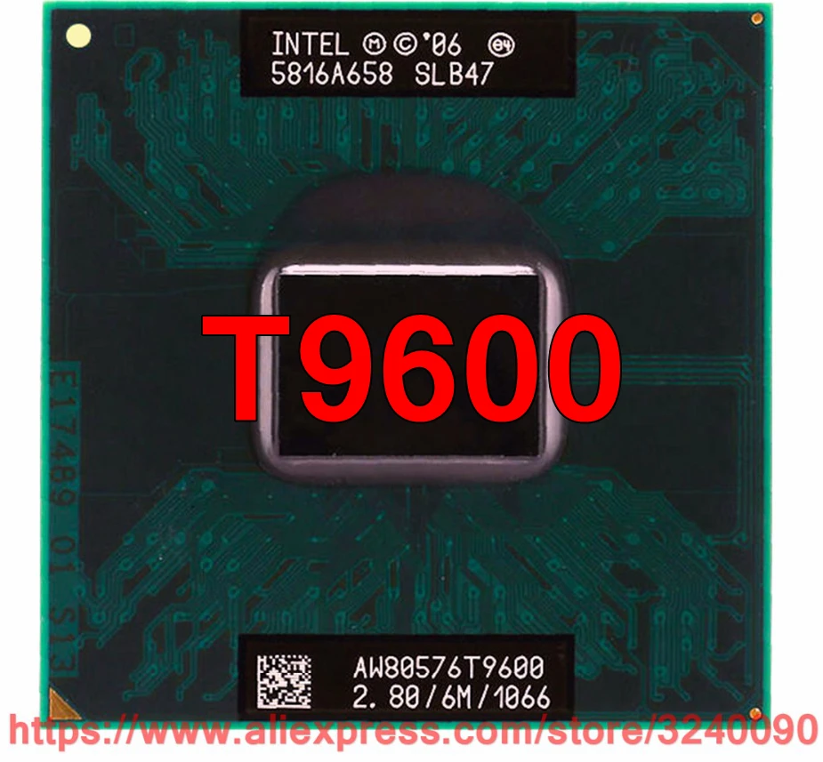 Оригинальный процессор lntel Core 2 Duo T9600 6 Мб кэш-памяти 80 ГГц 1066 МГц FSB двухъядерный