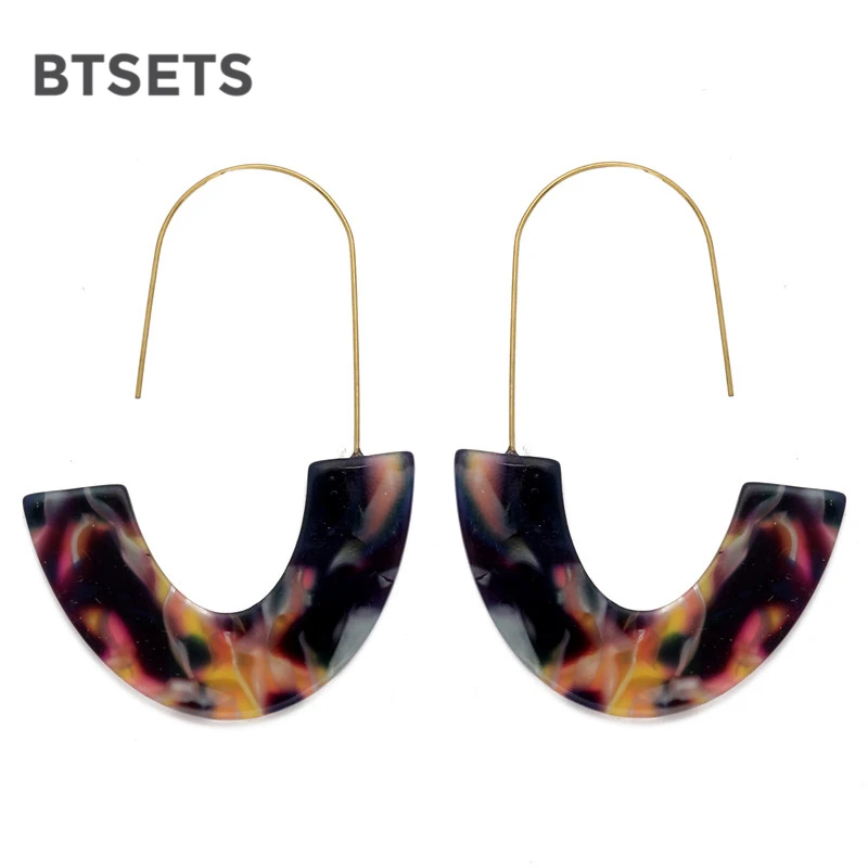 Женские серьги в богемном стиле большие акриловые для женщин 2019|Серьги-подвески|