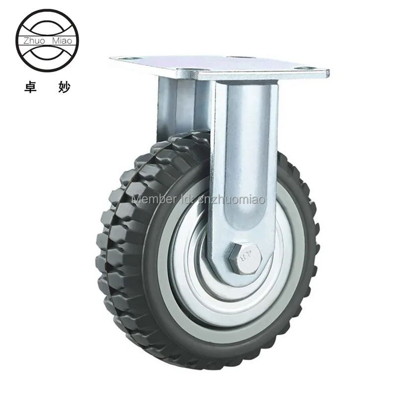 

4 PCS zhuomiao 1pcs 6 inch PVC material 202 bearing heavy duty 300 kg industrial caster