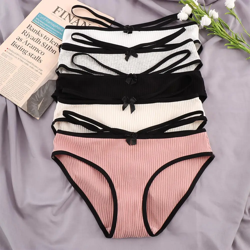 Женские трусики из хлопка в полоску бесшовное нижнее белье женские трусы