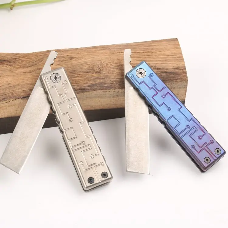 DC53 складной нож для бритвы титановая ручка карманные ножи повседневного