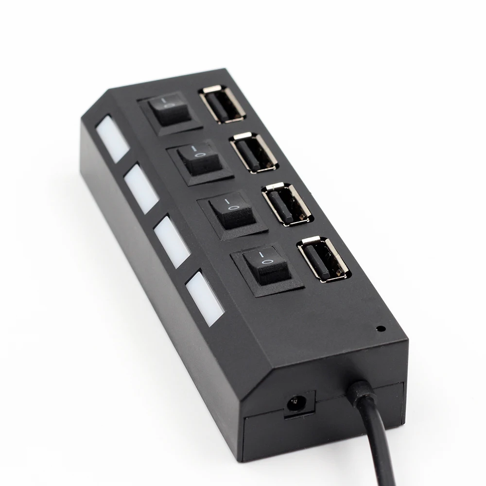 Тонкий 4 Порты USB Hub 2 0 переключатель концентратор высокой Скорость