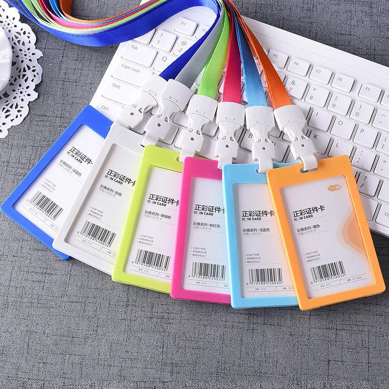 

1pc PP Exhibition Cards ID Card Holder Name Tag Staff Business Badge Holder Office Supplies Stationery 54*90mm