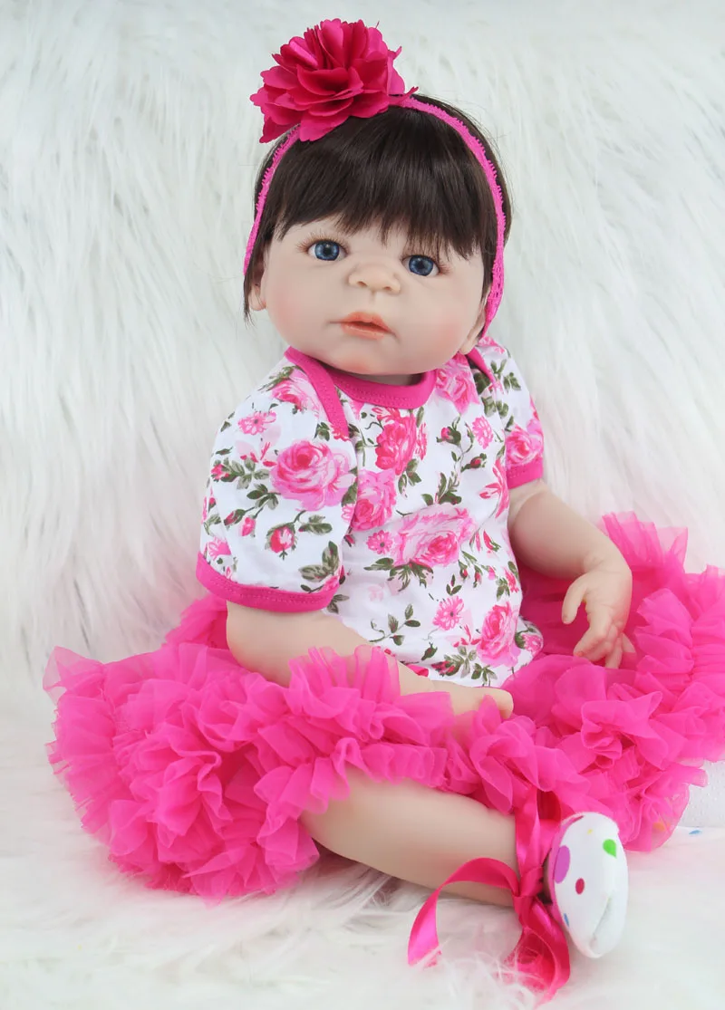 Реалистичная силиконовая кукла-реборн 55 см виниловая кукла для новорожденных