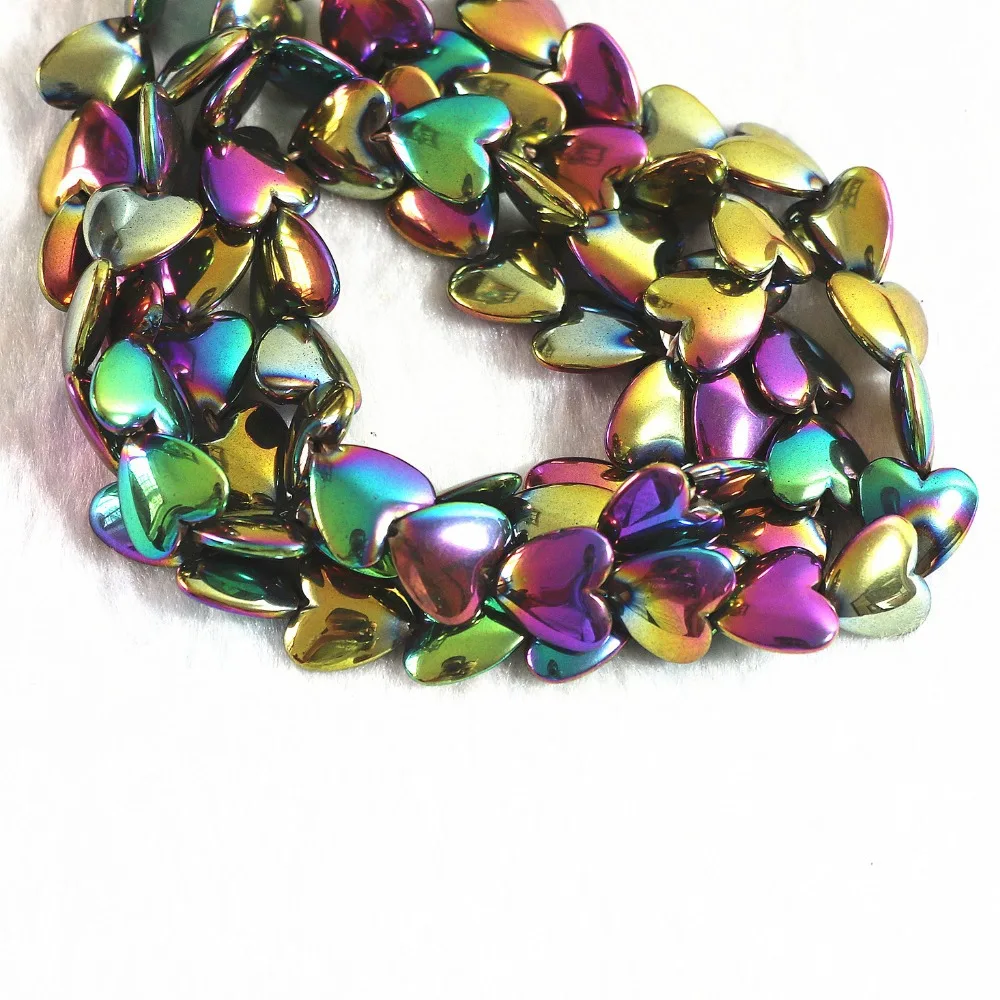 Разноцветные магнитные бусины из гематита 6 мм 8 10 в форме сердца 15 дюймов B189|beads