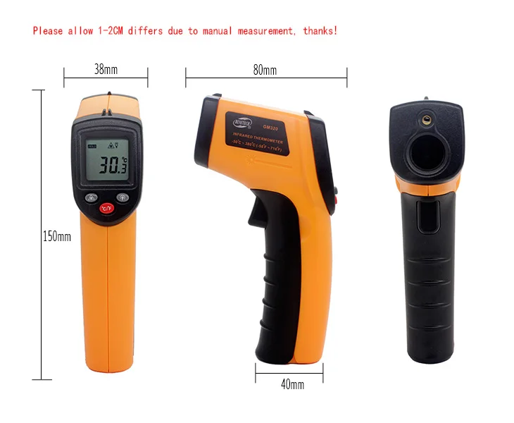 Мини ручной инфракрасный термометр пистолет Бесконтактный Температура