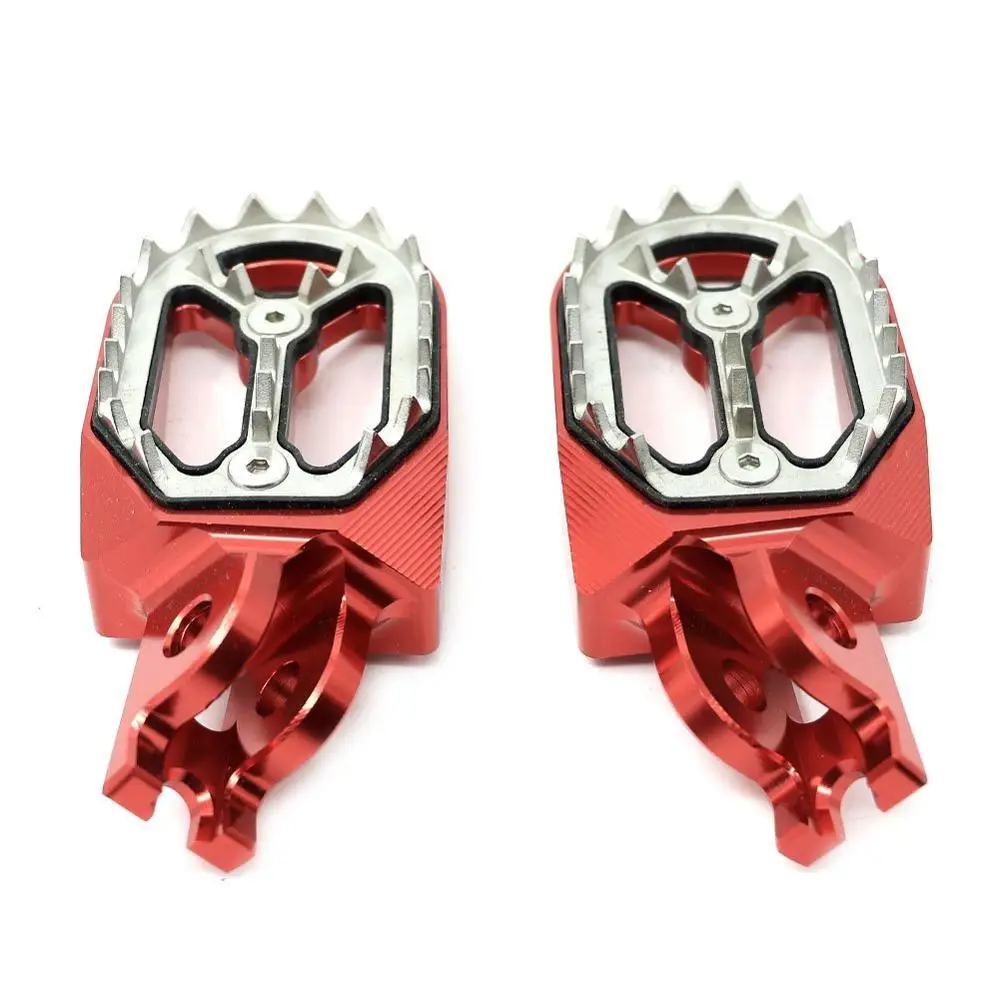 Красный CNC подножки для Suzuki RM-Z250 RM-Z450 RM Z250 Z450 Гонки Мотокросс внедорожных лежит подножек подножки Аксессуары для мотоциклов - Цвет: Красный