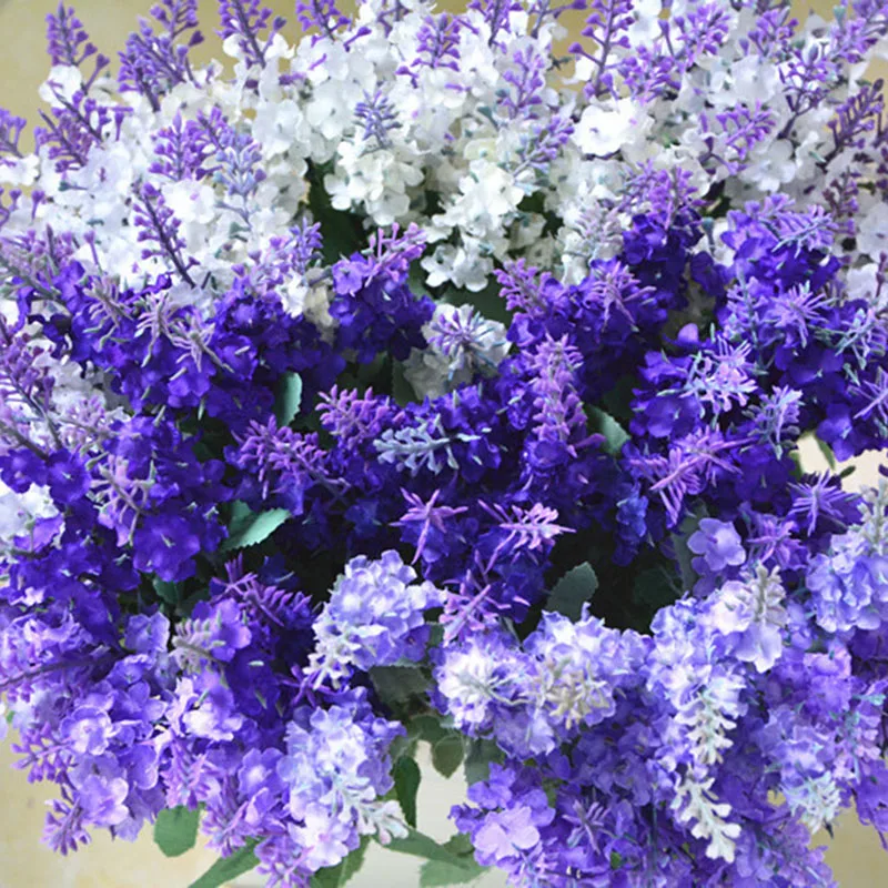 Искусственный Шелковый цветок лаванды 10 букетов/букет искусственный для дома